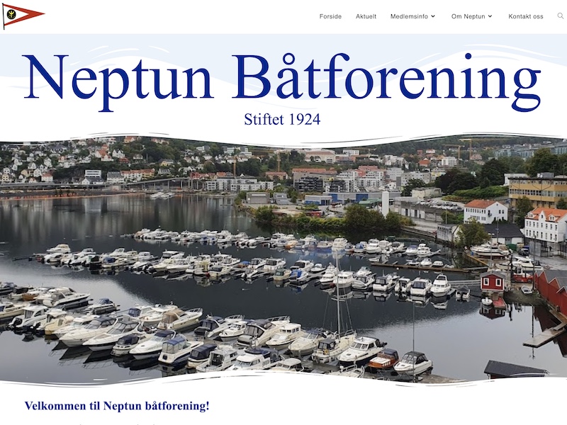 Bilde av websiden neptun-bf.no